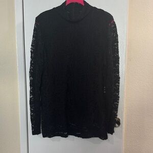 Chico's Elegant Black Lace Blouse